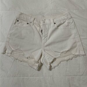White jeans shorts